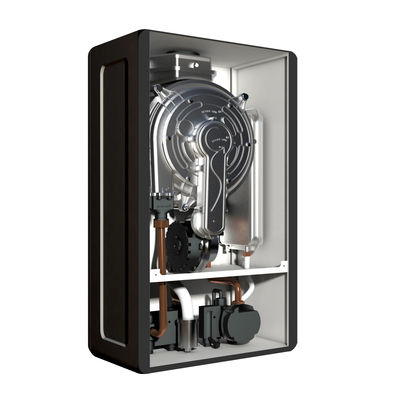 Nồi hơi treo tường ngưng tụ khí 20/24/42Kw Vỏ đen Bộ trao đổi nhiệt bằng đồng Máy nước nóng